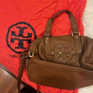 Amanda Dome Tory Burch Tan Satchel